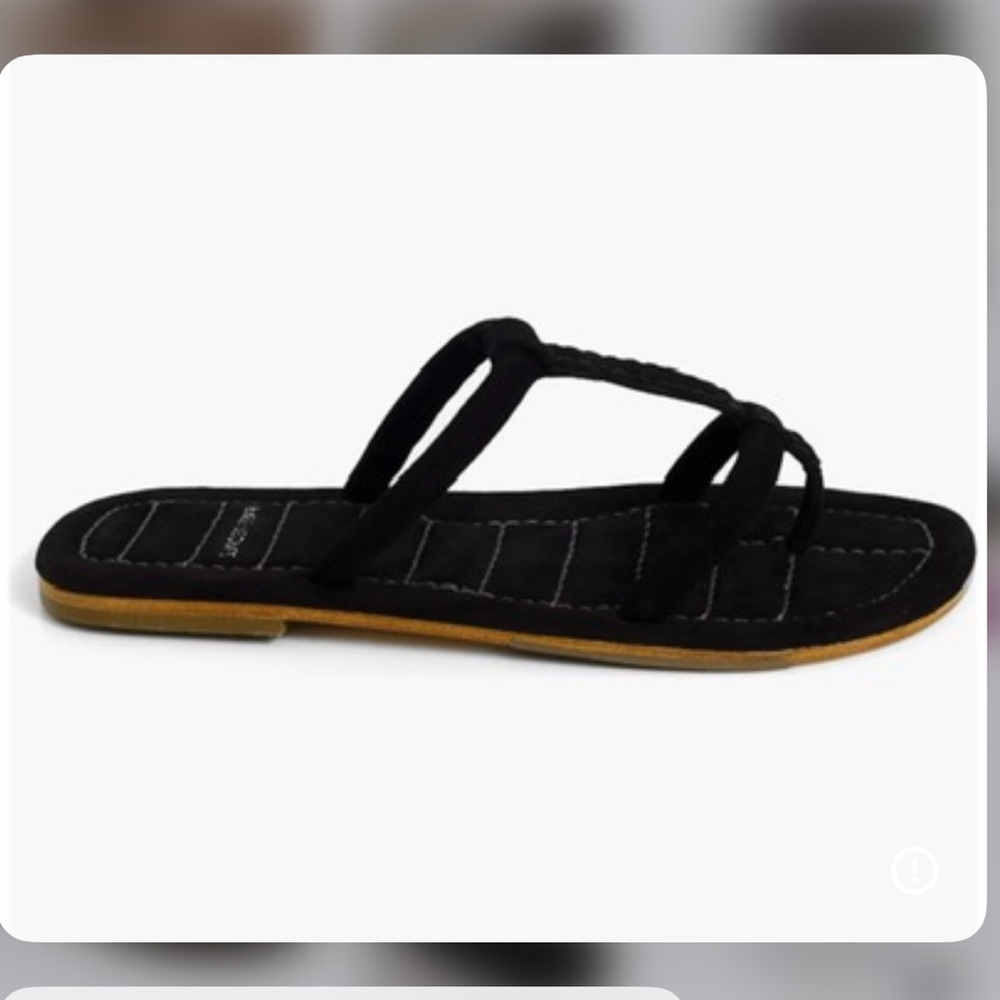 Free People NIB Cage Black Suede Slip On Sandals SZ 7.5